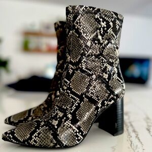 Jeffrey Campbell Leather Snakeskin Boots